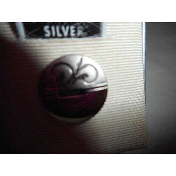 Vtg scroll Sterling silver Estate Find tie tack - Picture 3 of 5